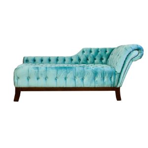 Velvet Fabric Padded Couch
