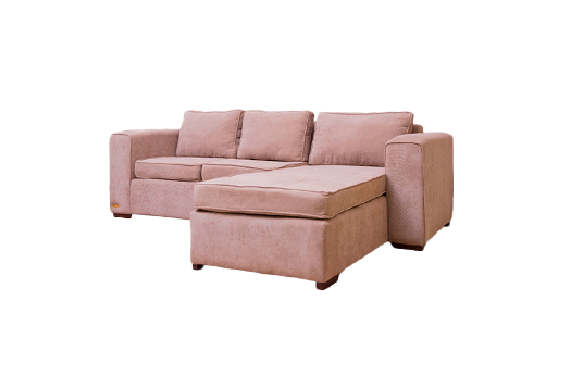 Fabric L-shaped Couch