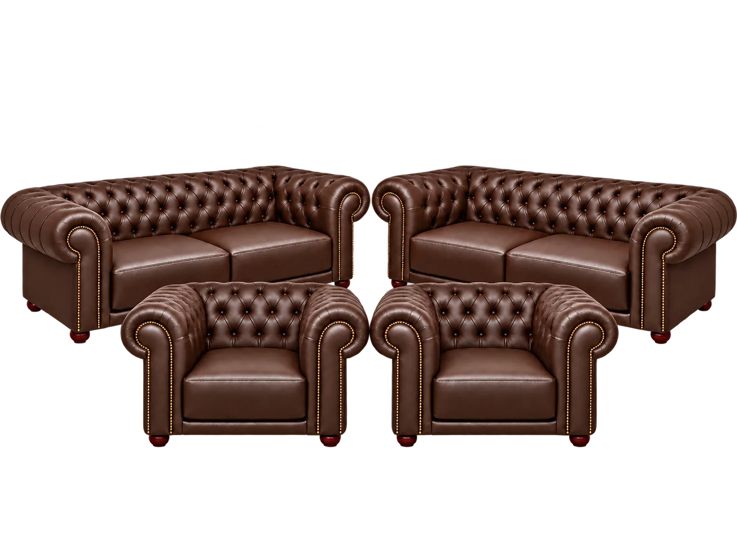Chesterfield Couch Set - Image 2